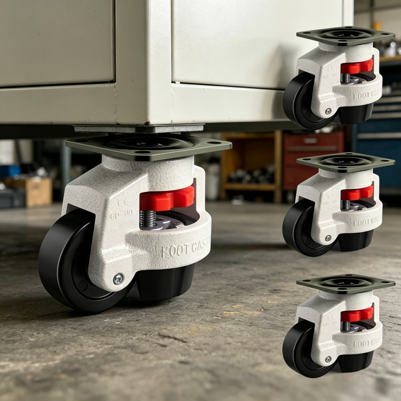 Heavy Equipment Operator - Adjustable Height Heavy Duty Leveling Caster