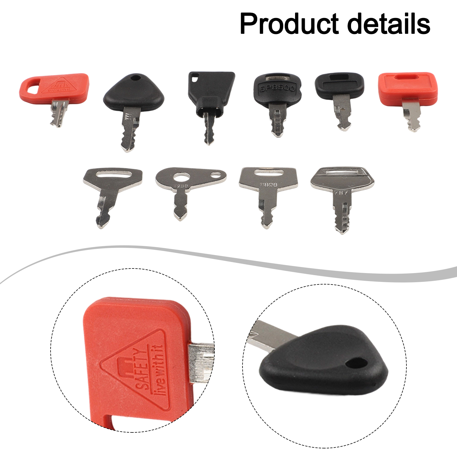 Heavy Equipment Keys Master Set - 10PCS Keys Master Key Ignition Set