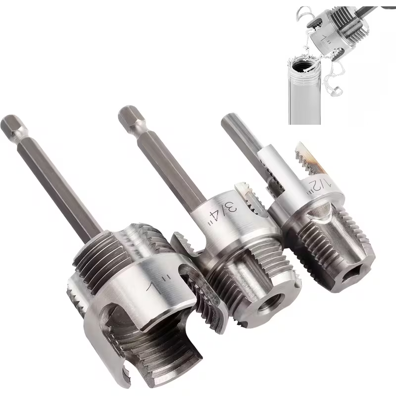 Heavy Equipment Operator - 3pcs Heavy-Duty PVC/Plastic Pipe Threading Tool