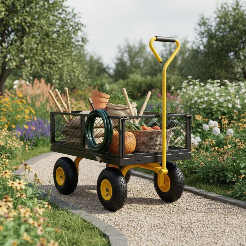 Steel Garden Cart 900 Lbs For  - Heavy Equipment Work ulasan dan harga
