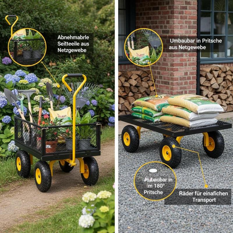 Steel Garden Cart 900 Lbs For  - Heavy Equipment Work ulasan dan harga
