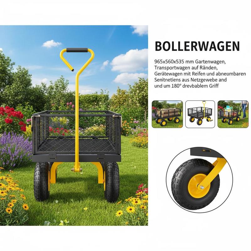 Steel Garden Cart 900 Lbs For  - Heavy Equipment Work ulasan dan harga
