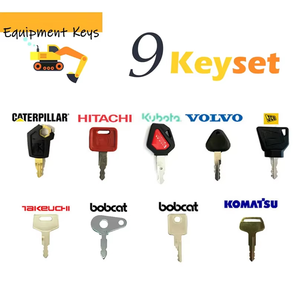 9PCS Master Plant Key Set Exca - Heavy Equipment Keys Master Set ulasan dan harga
