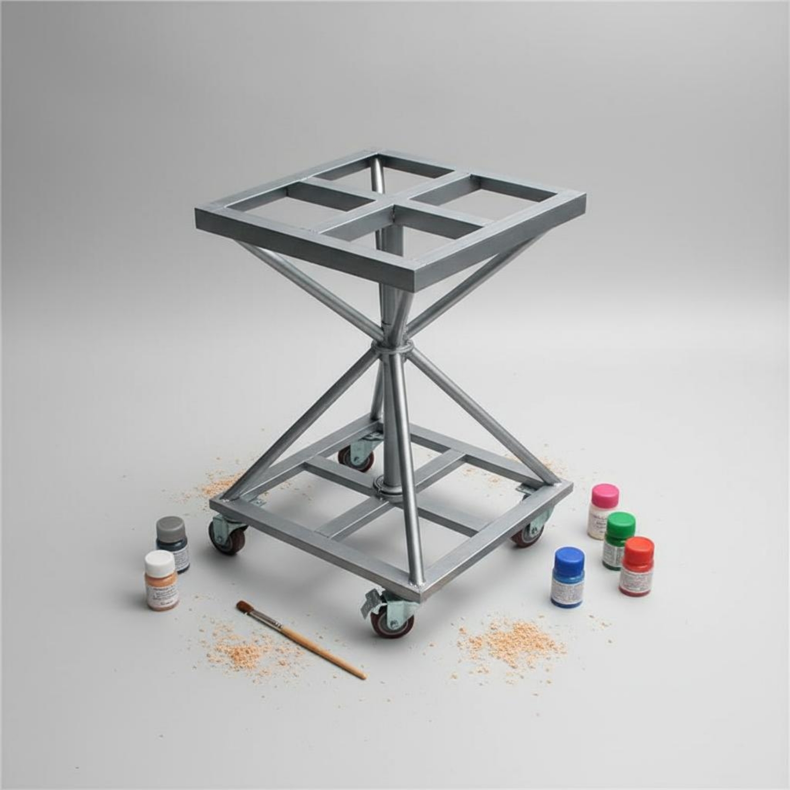 Rotating Spray Paint Stand Hea - Heavy Equipment Workshop ulasan dan harga
