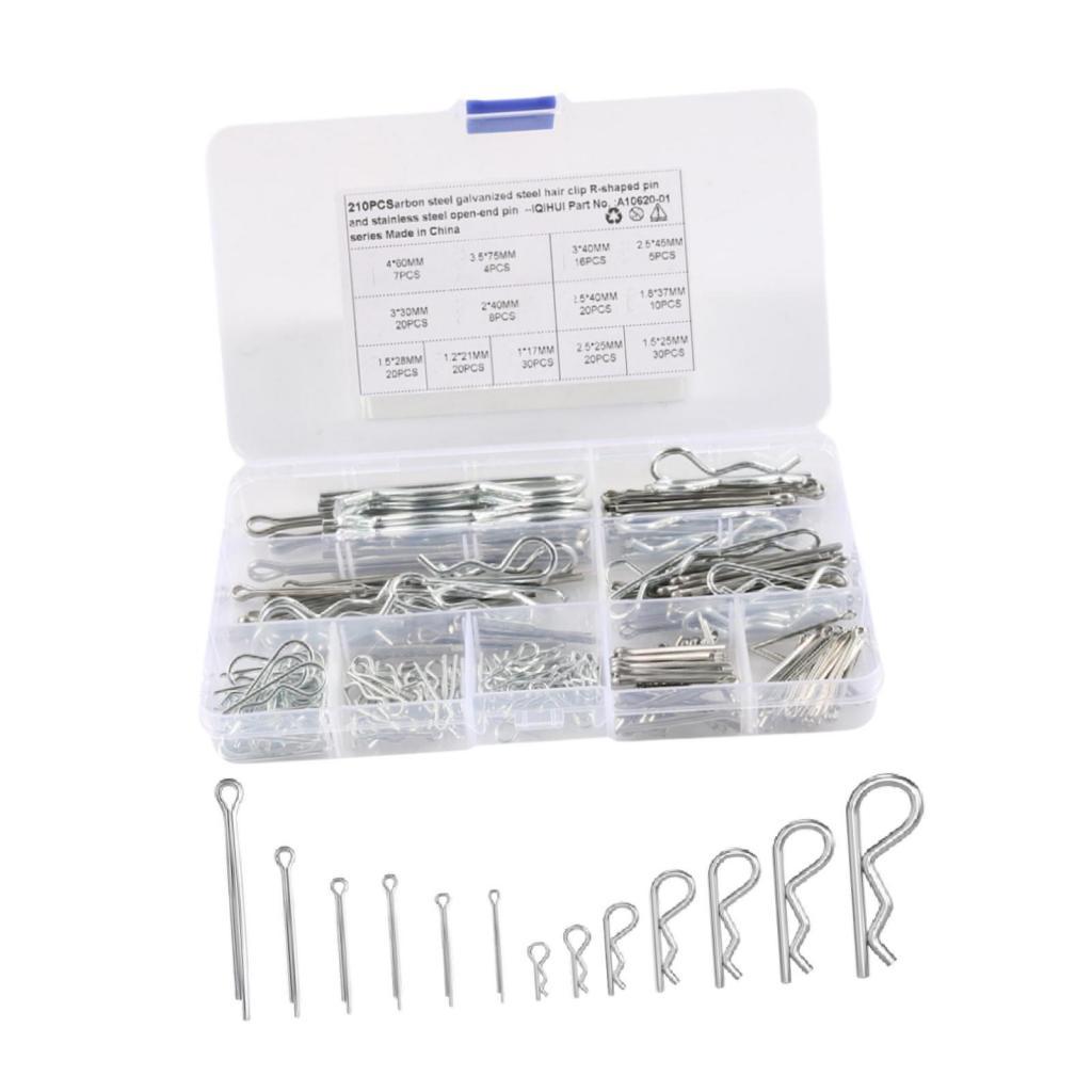 210x Cotter Pin Assortment Kit - Heavy Equipment Workshop ulasan dan harga