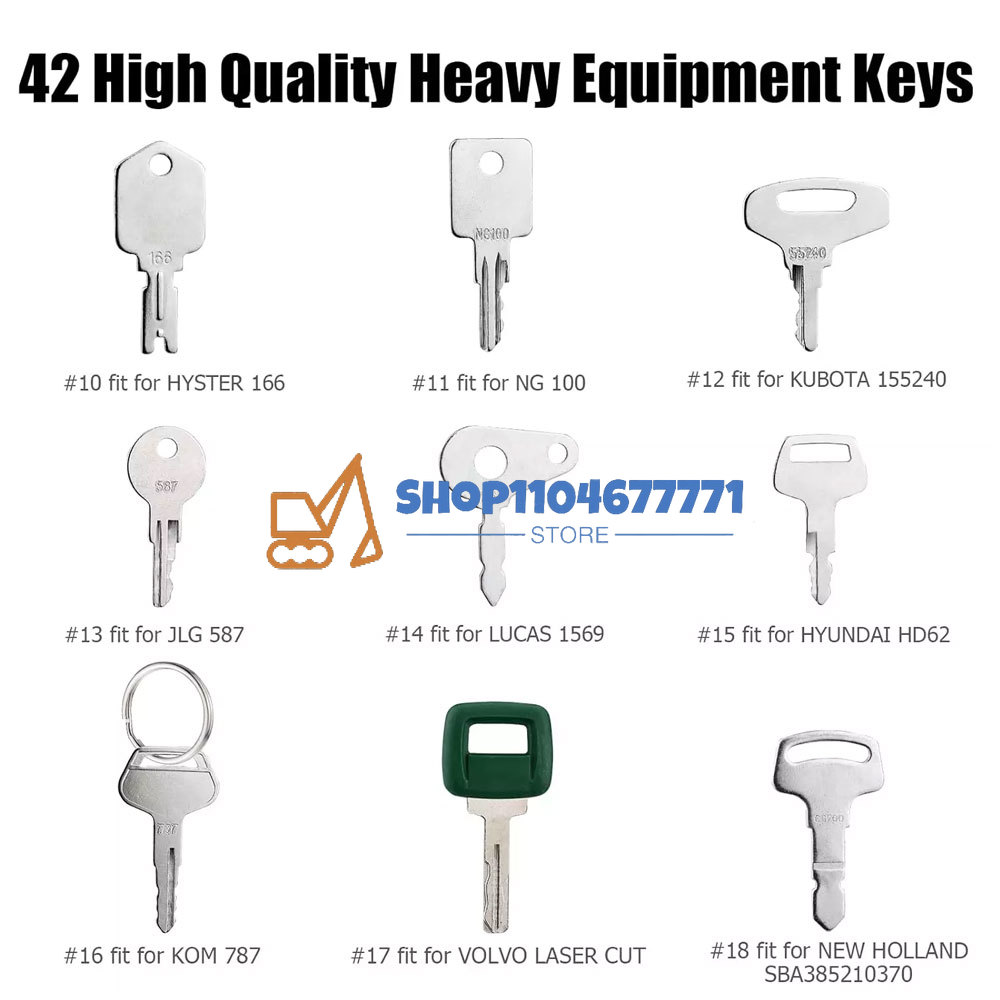 42 Keys Heavy Equipment Constr - Heavy Equipment Keys Master Set ulasan dan harga
