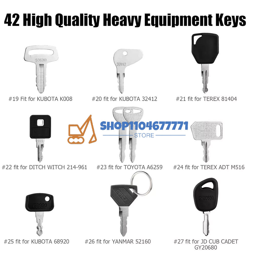 42 Keys Heavy Equipment Constr - Heavy Equipment Keys Master Set ulasan dan harga