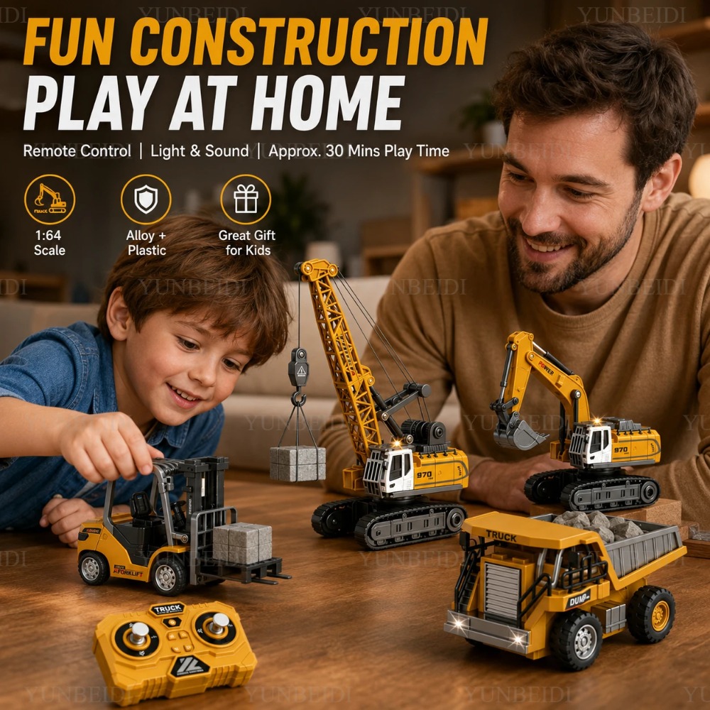 Remote Control Mini Alloy Car  - Heavy Equipment Crane ulasan dan harga