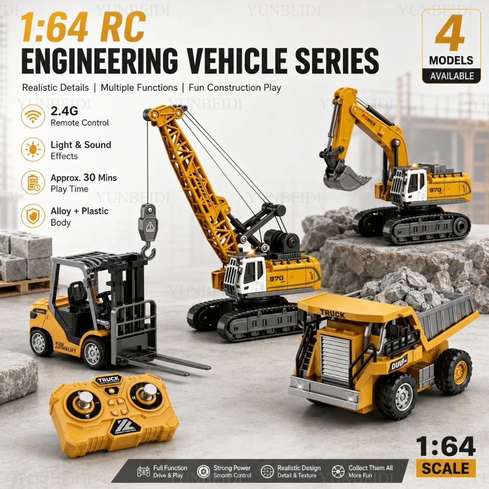 Remote Control Mini Alloy Car  - Heavy Equipment Crane ulasan dan harga